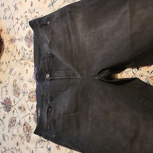 Like new black jeans with stretchy band around top